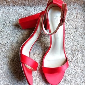 Boutique Style Satin Red Shoes